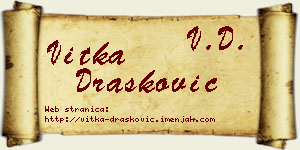 Vitka Drašković vizit kartica